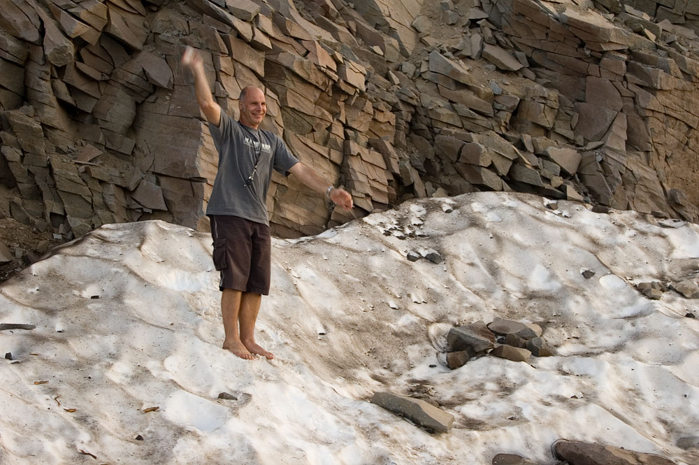 Matt Throwing Snowballs 